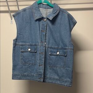Oversized Sleeveless Denim‎ Vest